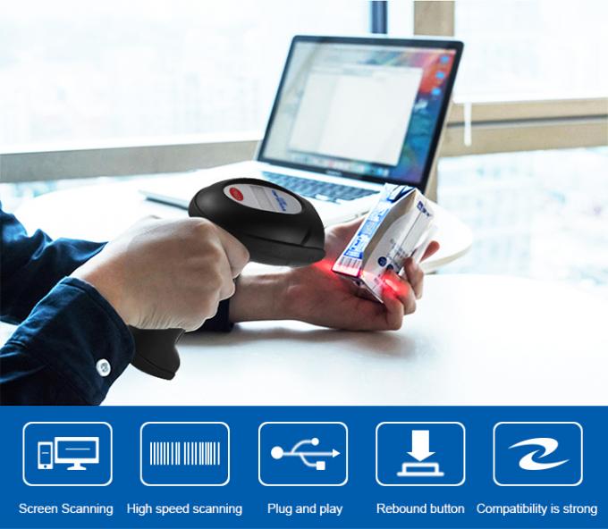1d Handheld Wired Barcode Scanner USB Interface DC 5V 100mA Power ...
