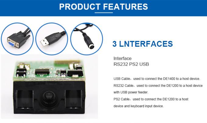 32 Bit CPU Oem Barcode Module , 1D CCD Barcode Scanner Module USB TTL ...