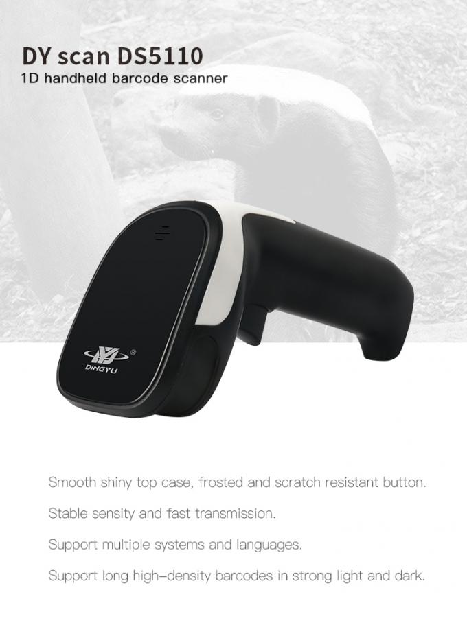 D501 Microscanner Wired 1D CCD 32 Bit CPU 25CM/S Decoding Speed Handheld Barcode Scanner ...