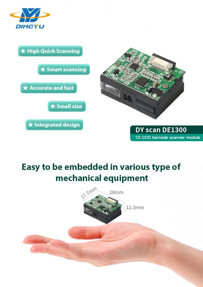 1D CCD 300times/s TTL Arduino Barcode Scanner Module