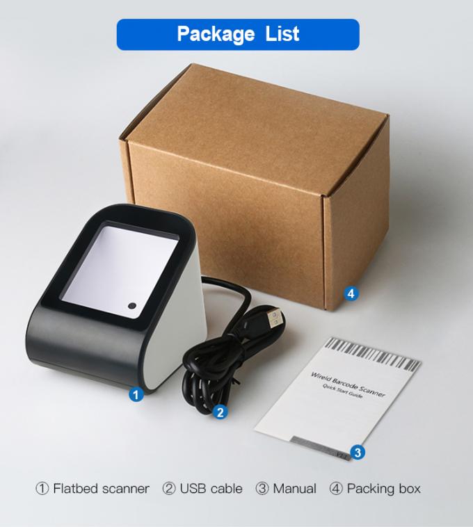 Buzzer Indicator Desktop Barcode Scanner CMOS For Warehouse