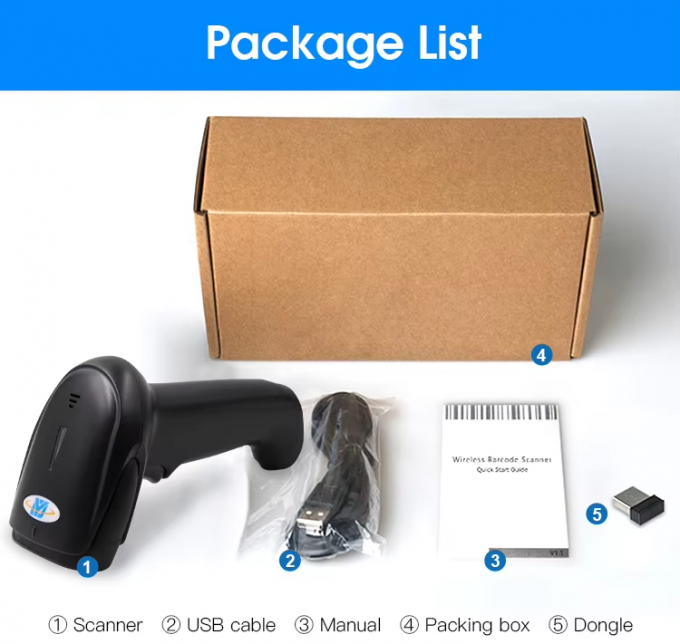 Automatic Scan Handheld 2D QR Code Reader POS Terminal CMOS Imager ...