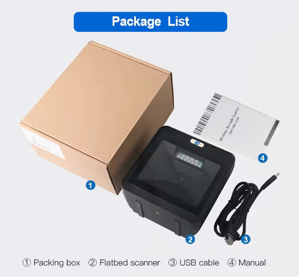 One Million Pixels Desktop Barcode Scanner High Speed Handsfree 2D Bar Code Reader DP8550