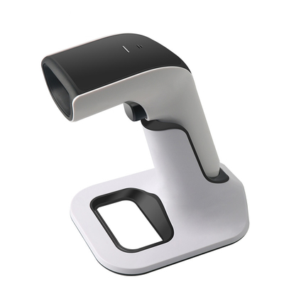 2D QR Bar Code Reader Bluetooth Wireless 2.4G Barcode Scanner With Charging Stand 2200mAh Battery