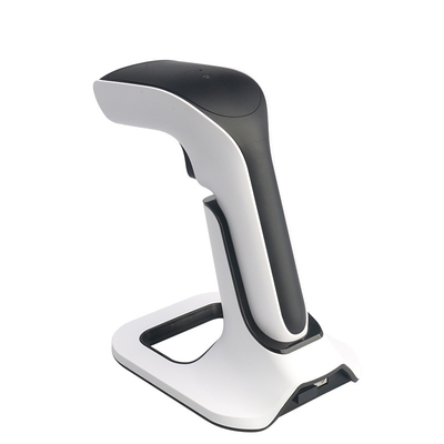 2D QR Bar Code Reader Bluetooth Wireless 2.4G Barcode Scanner With Charging Stand 2200mAh Battery