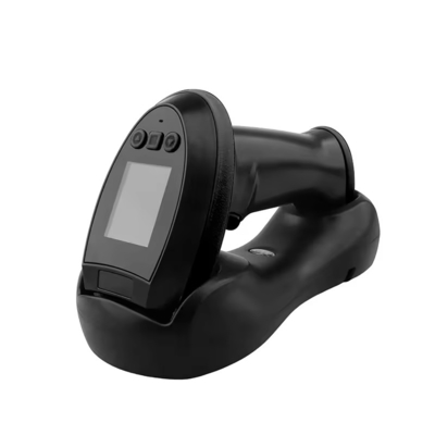 2.4G Wireless Handheld Barcode Scanner With Screen Scan Speed 300 times/s Resolution ≥4mil