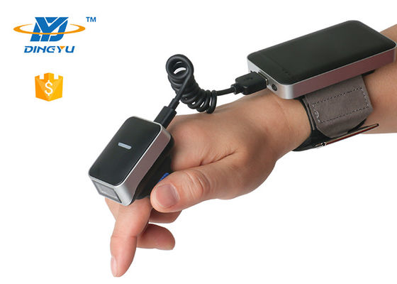 Wearable 2D Finger Ring Barcode Reader USB Wired 2.4G 450mAh