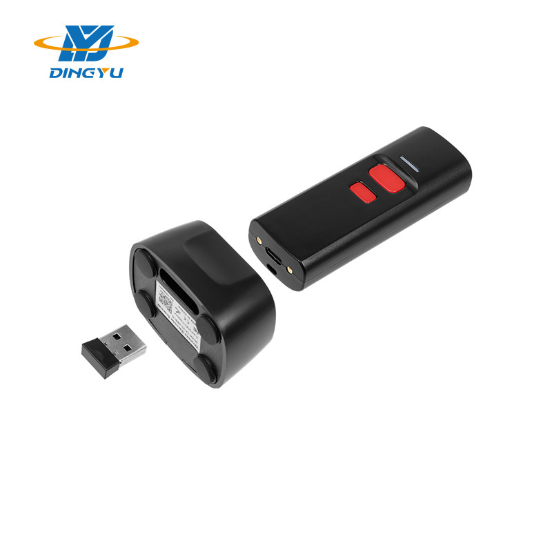 2D Wireless Portable Barcode Scanner with 25CM/S Decoding Speed and Charging Dock