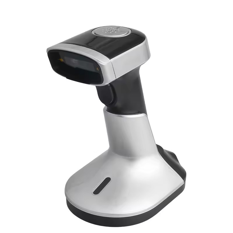 Handheld Barcode Scanner 1D Qr Code With Charging Stand USB Wireless ...
